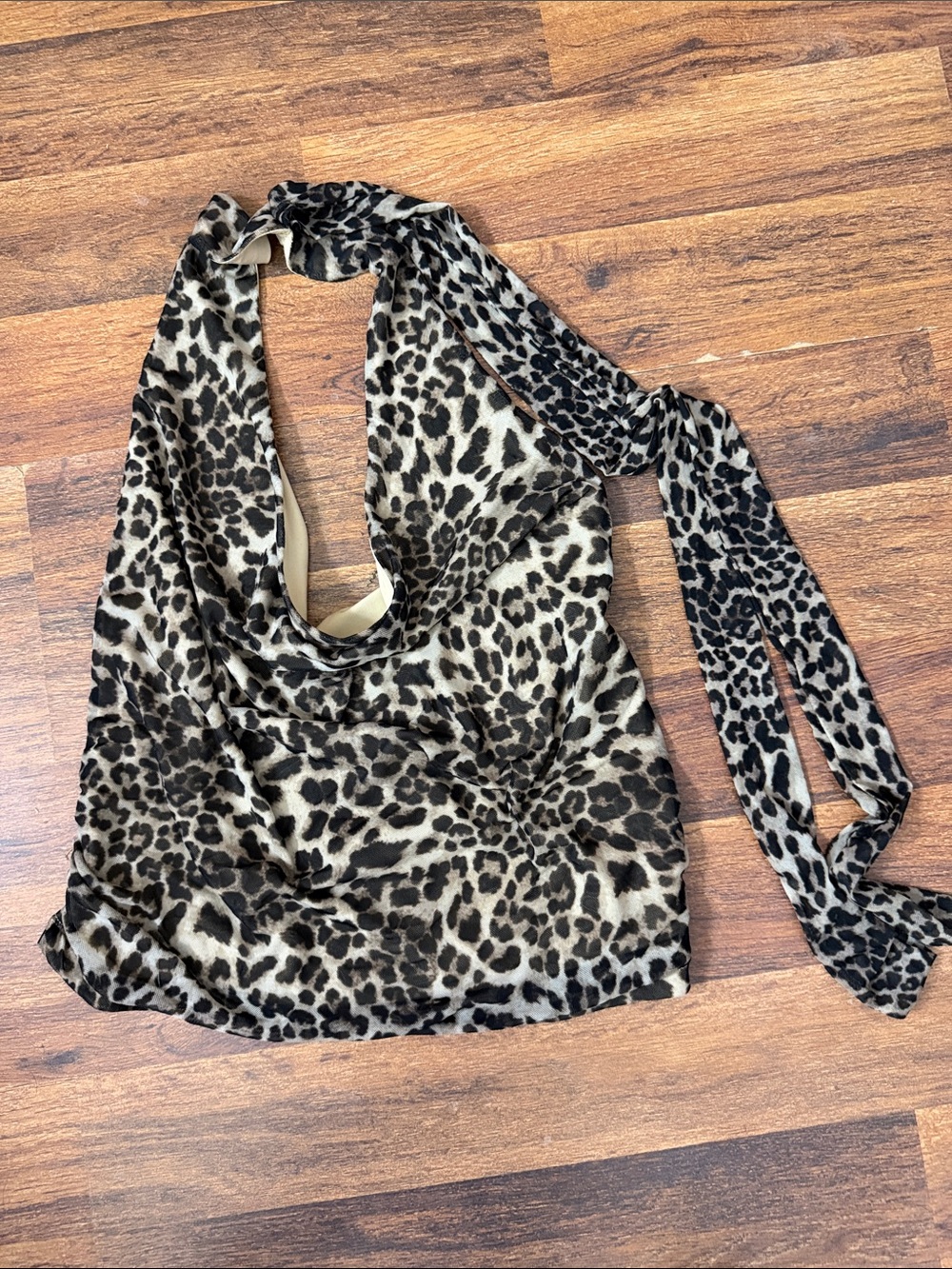 wild fable Leopard Print Halter Shoulder Bag - Brown/Black